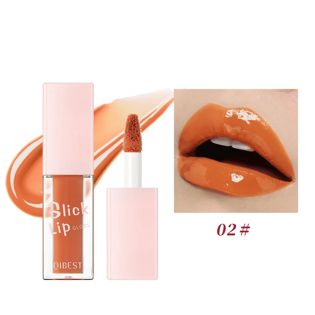 QIBEST Slick Lip Gloss Moisturizing Glass Water Gloss Sexy Plump Lip Makeup Mirror Lip Glaze Lasting Lipgloss Oil Tinted Pigment Peaceful Pleasures Health and Wellness 02