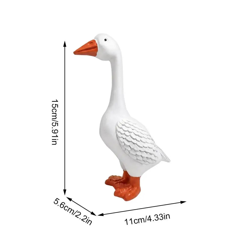 Outdoor Resin Goose Statue | Farmhouse Lawn Garden Ornament