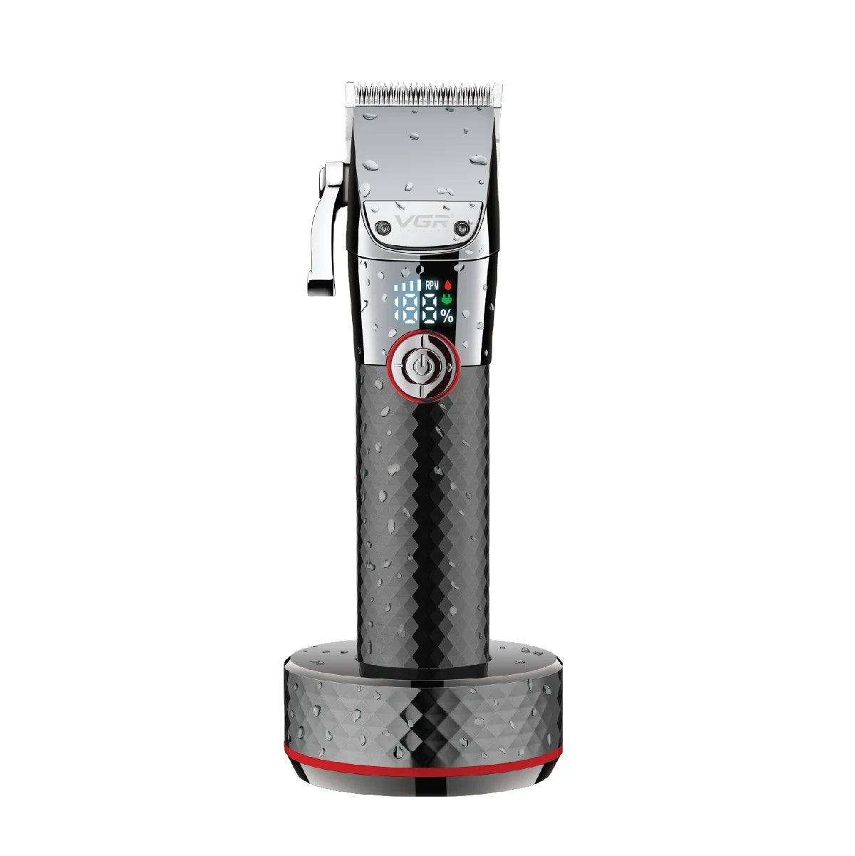 VGR V-682 Hot selling IPX7 waterproof professional hair cutting machine cordless hair trimmer rechargeable hair cipper for men Peaceful Pleasures Health and Wellness 682 red USB