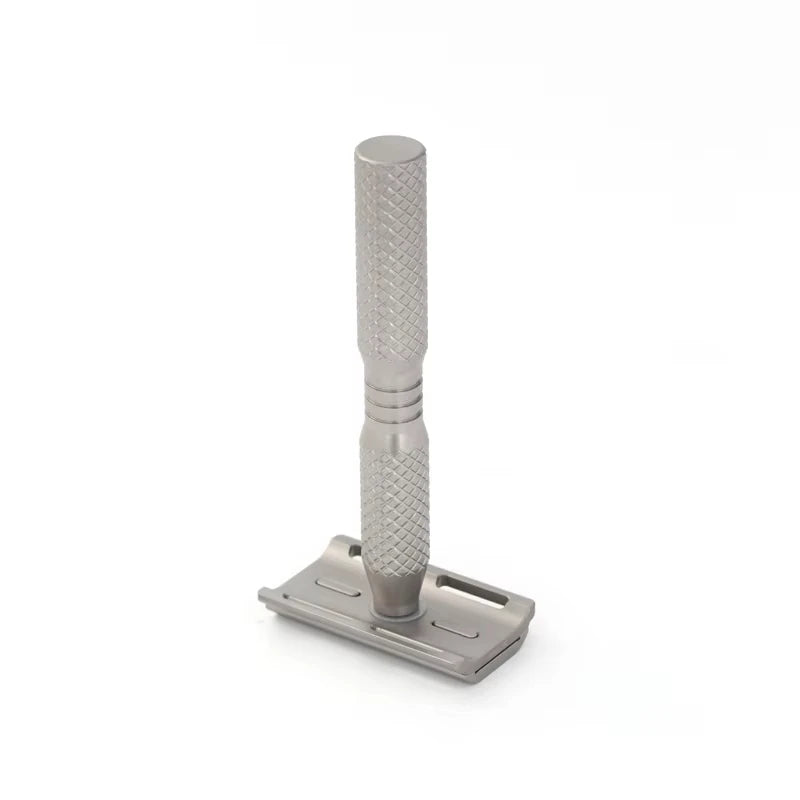 2026 YAQI Ghost Cross Grain Pattern Titanium Lightweight Safety Razor for Smooth Shaving Experience Peaceful Pleasures Health and Wellness