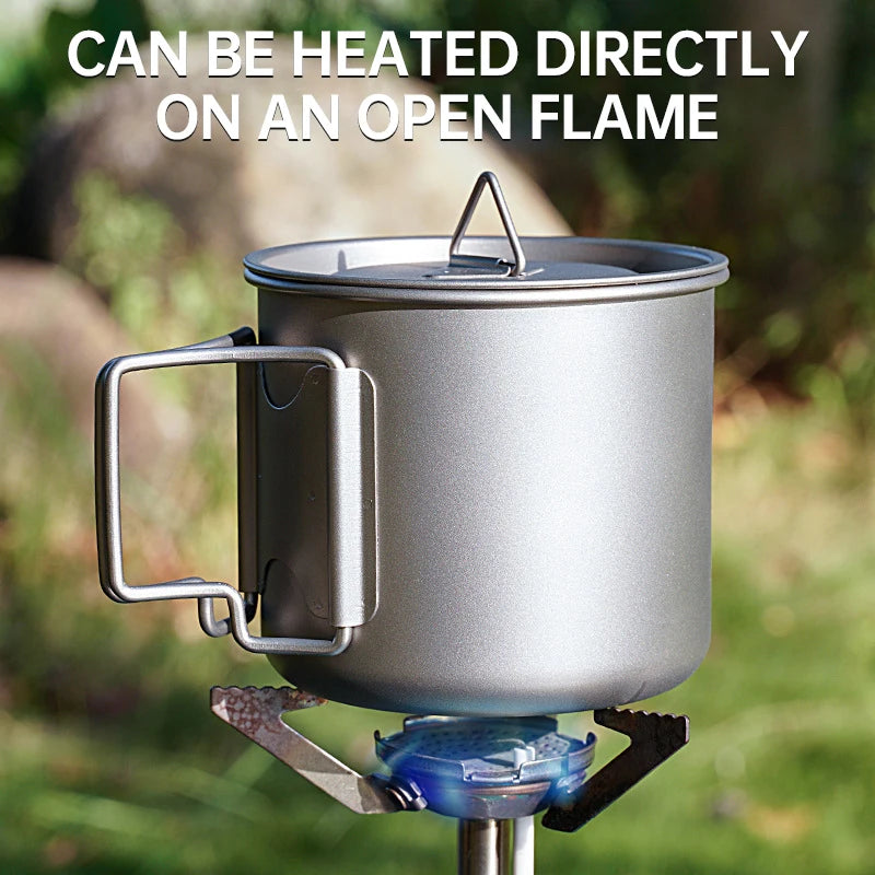 Pure Titanium Folding Cup – Lightweight Outdoor Camping Mug with Foldable Handle Peaceful Pleasures Health and Wellness