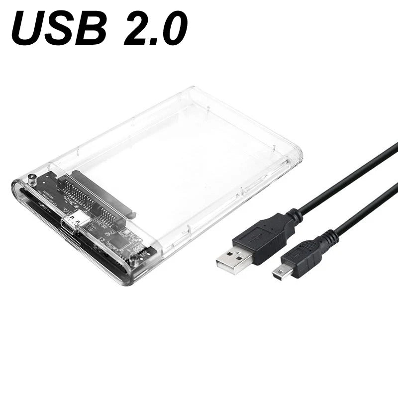 New USB C Type C 3.0/2.0 HDD Enclosure 2.5 inch SATA SSD Hard Drive Case Support 6TB transparent Mobile External HDD Peaceful Pleasures Health and Wellness USB2.0