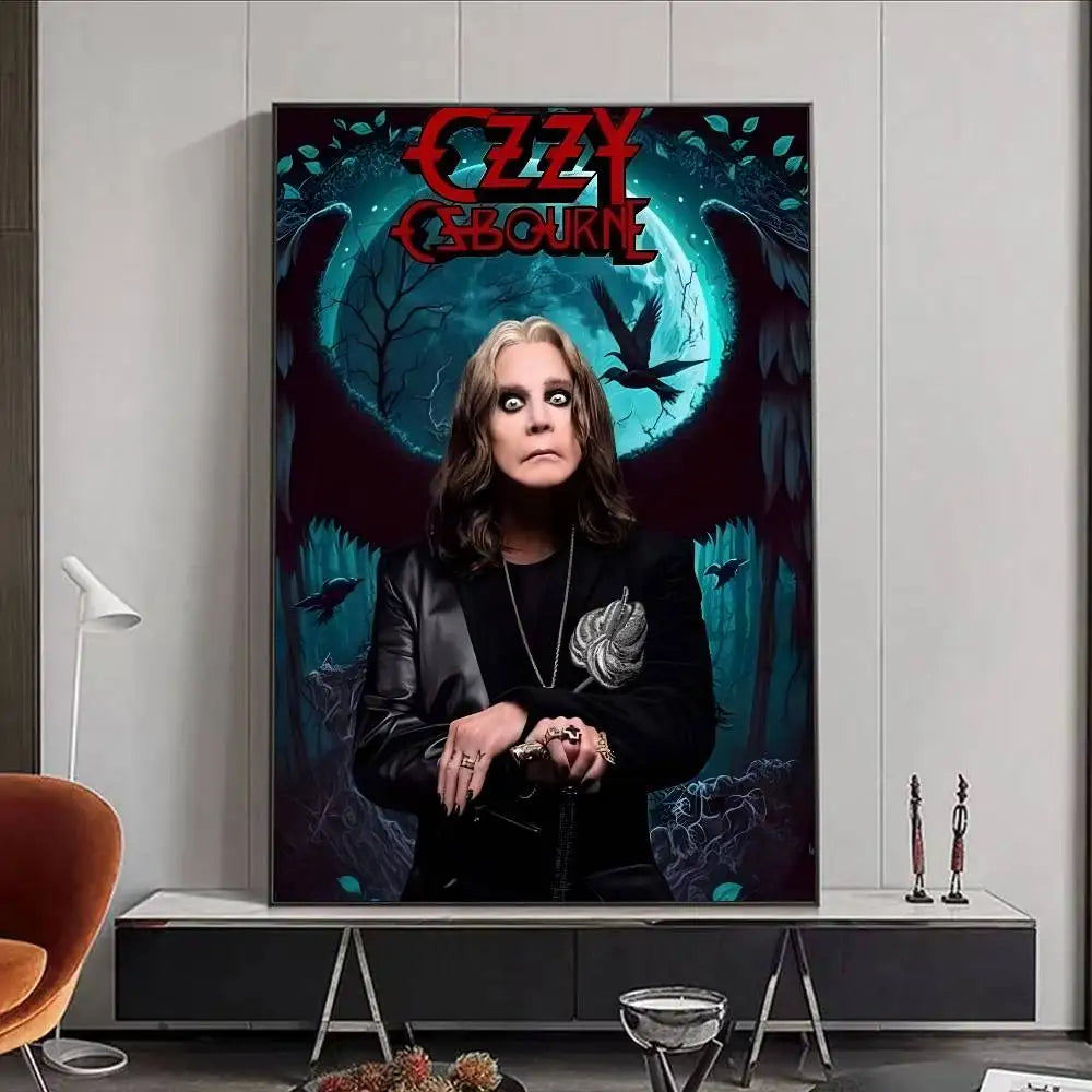 Ozzy Osbourne HD Wall Poster | Waterproof PVC Music Decor Music Wall Poster Peaceful Pleasures Health and Wellness
