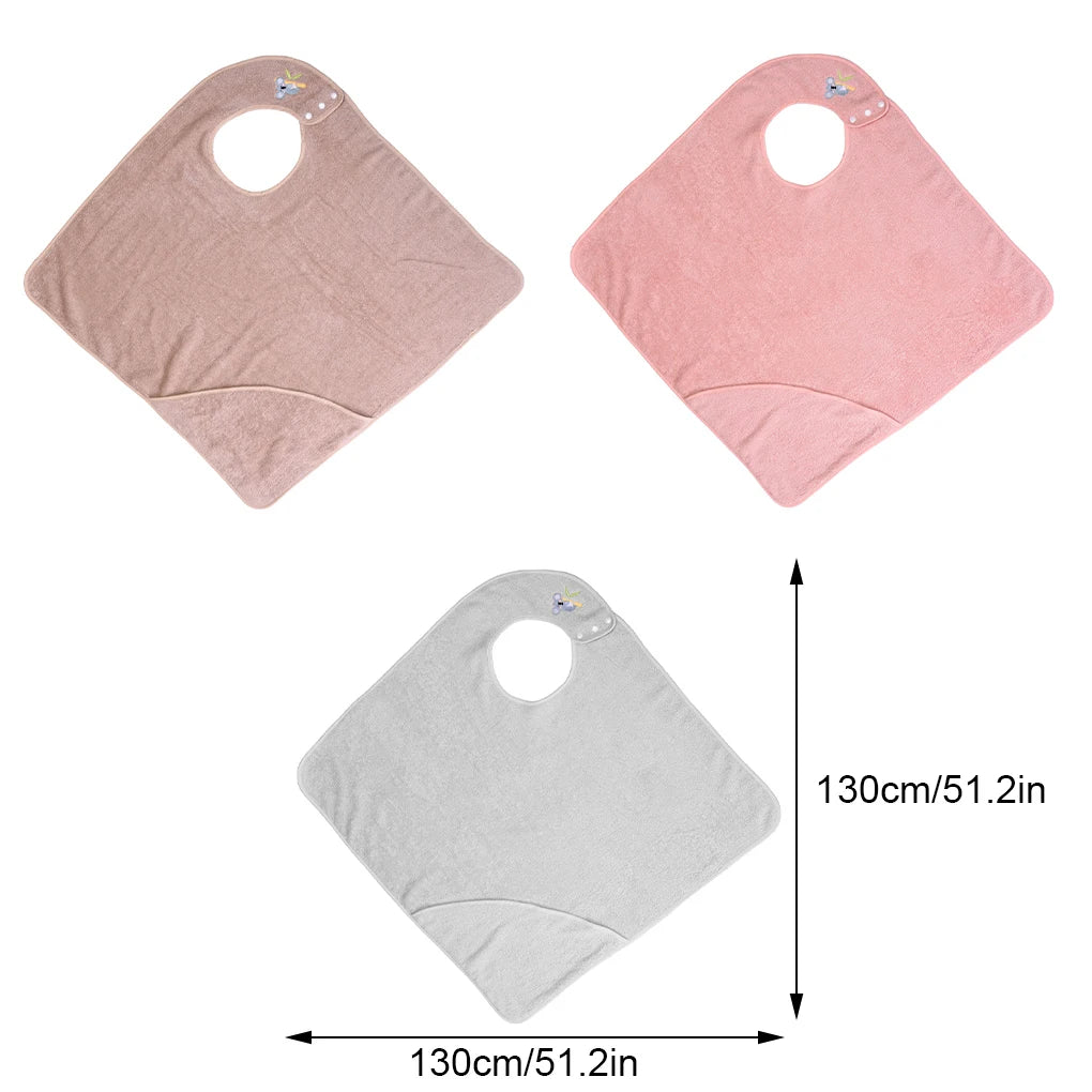 Baby Hooded Towel Soft Cotton Infant Bath Wrap 75x75cm