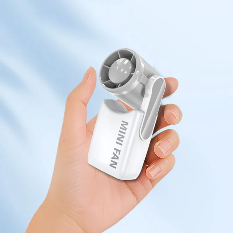 High-Speed Handheld Fan Q88 Multifunctional Waist Clip Desktop Fan 2400 mAh Large-Capacity Mini Digital Display Fan Peaceful Pleasures Health and Wellness White