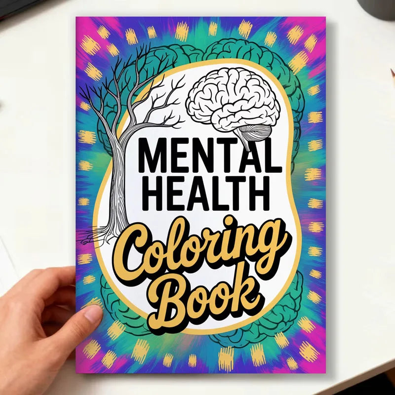 28 Page Mental Health Coloring Book Adults Inspirational Mindfulness