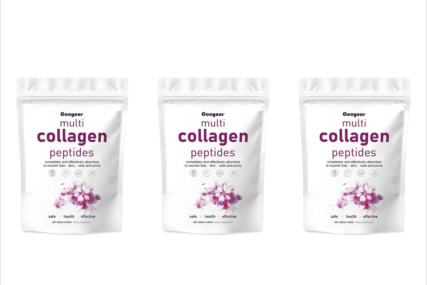 Collagen Peptides Powder 300g | Soy Protein & Calcium Formula