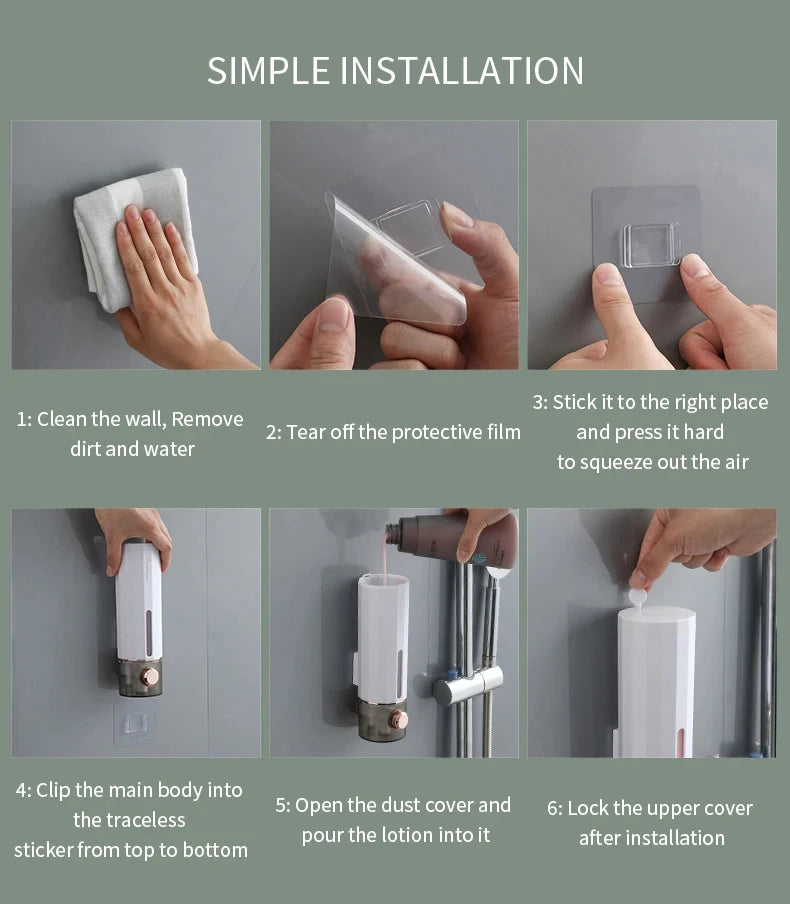 Wall-Mounted Soap Dispenser 450ml – Manual Pump for Home