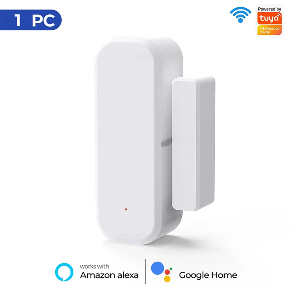 Tuya WiFi/Zigbee Door Window Contact Sensor – Smart Home Alarm Peaceful Pleasures Health and Wellness WHITE