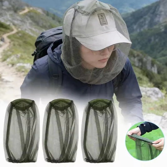 Mosquitoes Head Net Hat,Insect-Resistant Mosquitoes Head Net,Sun Protection Camping Bugs Net,For Outdoor/Hiking/Fishing Peaceful Pleasures Health and Wellness