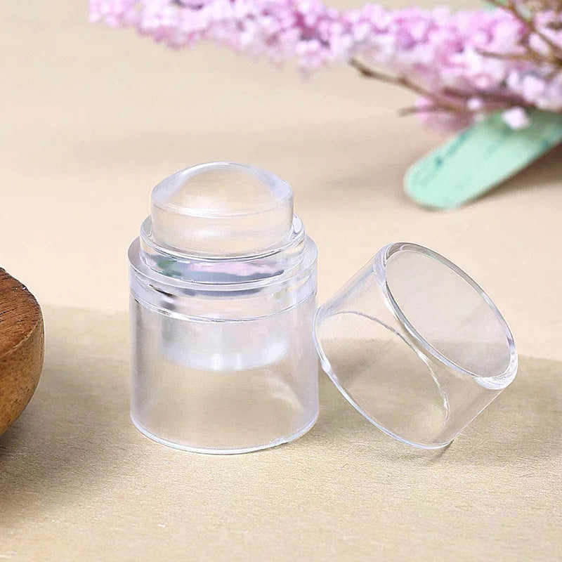 Jelly Silicone Nail Stamper With Scraper Transparent Nail Templates Stamp For Stamping Polish Printing Manicure Tools Peaceful Pleasures Health and Wellness