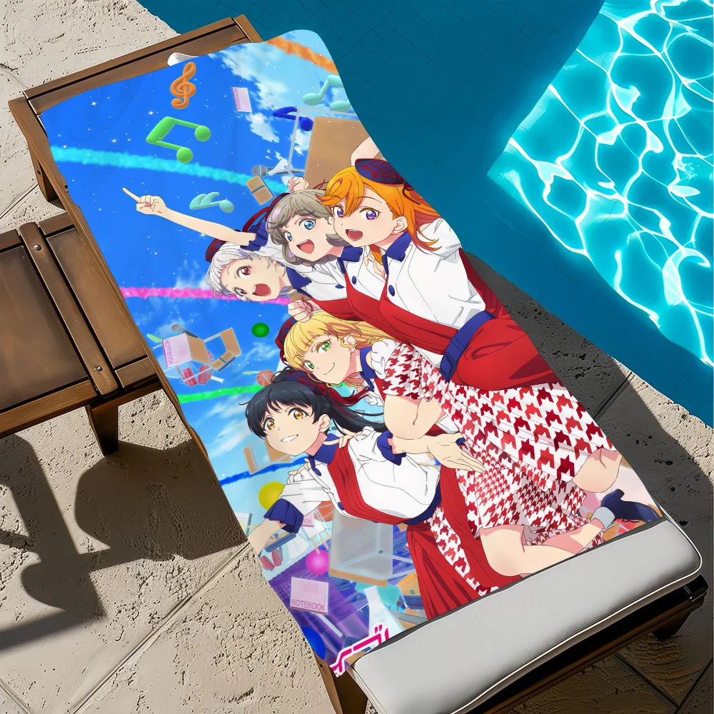 Anime Quick-Dry Beach Towel | Soft Microfiber Pool & Travel Quick-Dry Beach Towel Peaceful Pleasures Health and Wellness z4 STJ150x260CM