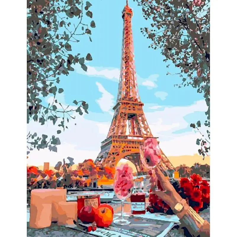 Paris Street Paint by Numbers Kit – 60×75cm DIY Canvas Art