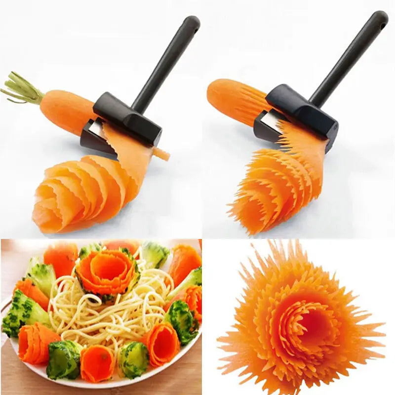 Spiral Vegetable Cutter Slicer – Stainless Steel Shredder