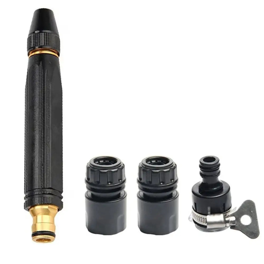 High-Pressure Water Pipe Spray Hose Metal Nozzle For Garden Lawn Wash Adjustable Quick Car Wash Cleaning Flushing Tool Spray Gun Peaceful Pleasures Health and Wellness set