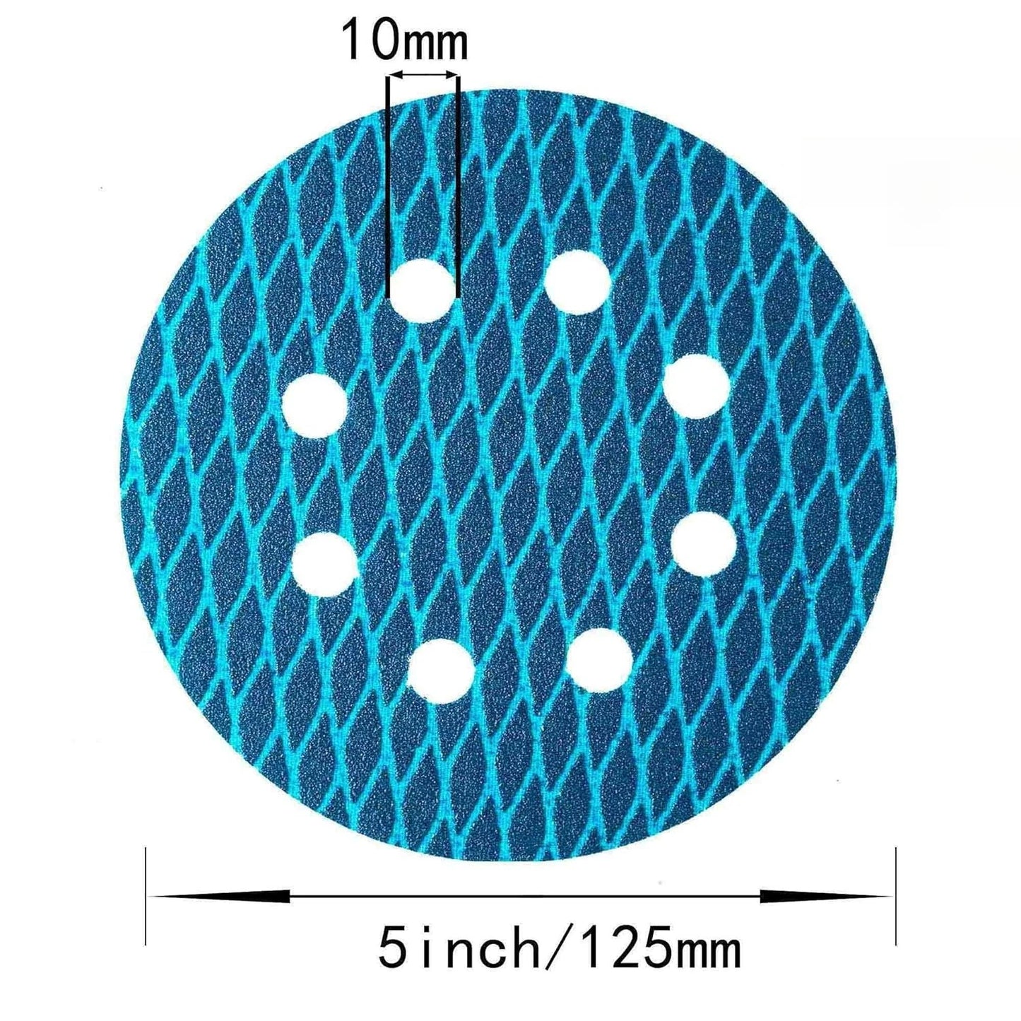 10pcs Sander Sandpaper 5 Inch 8 Hole Sanding Disc Hook Pads Sand Paper for Wood Metal Blue Aluminum Oxide Anti Blocking Discs Peaceful Pleasures Health and Wellness