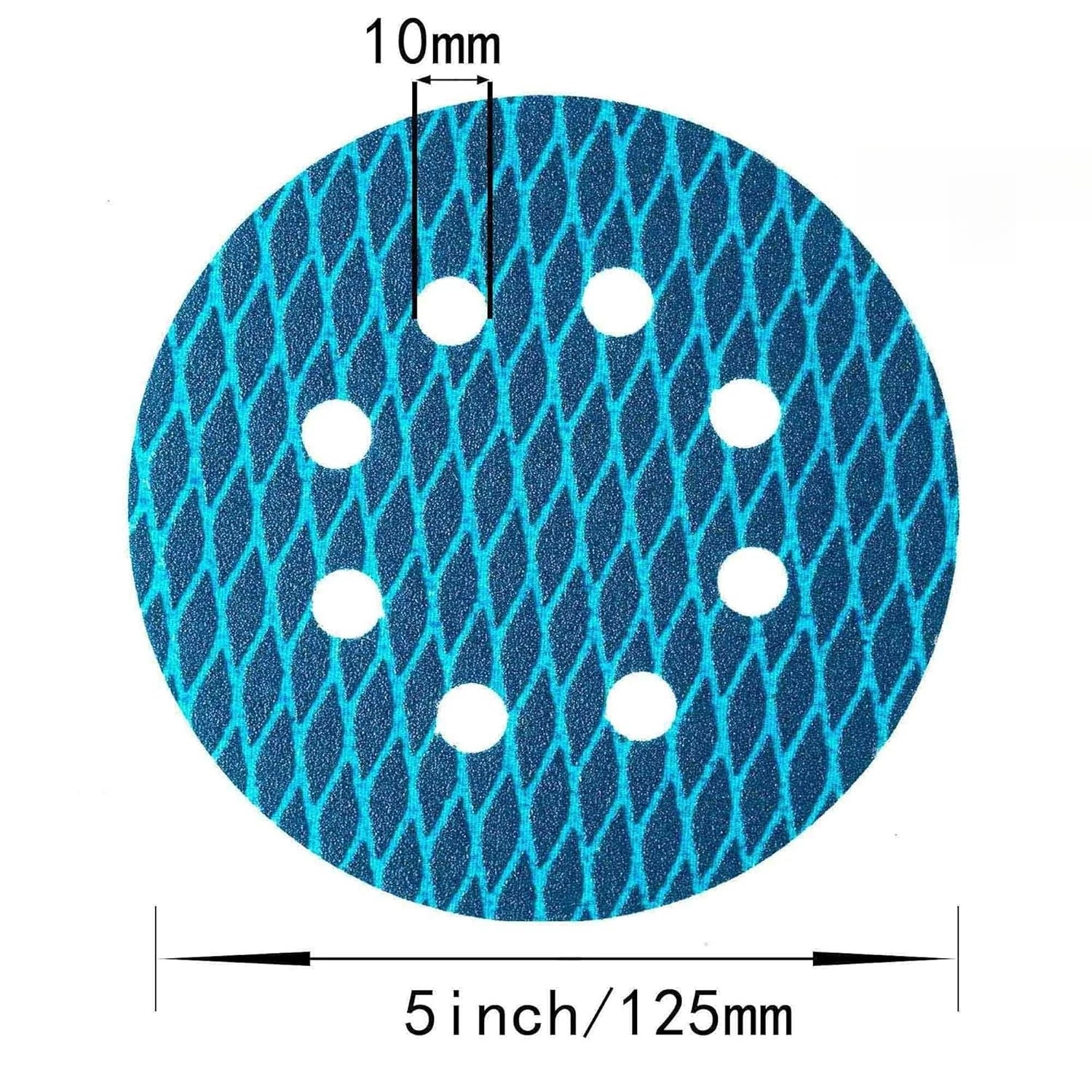 10pcs Sander Sandpaper 5 Inch 8 Hole Sanding Disc Hook Pads Sand Paper for Wood Metal Blue Aluminum Oxide Anti Blocking Discs Peaceful Pleasures Health and Wellness