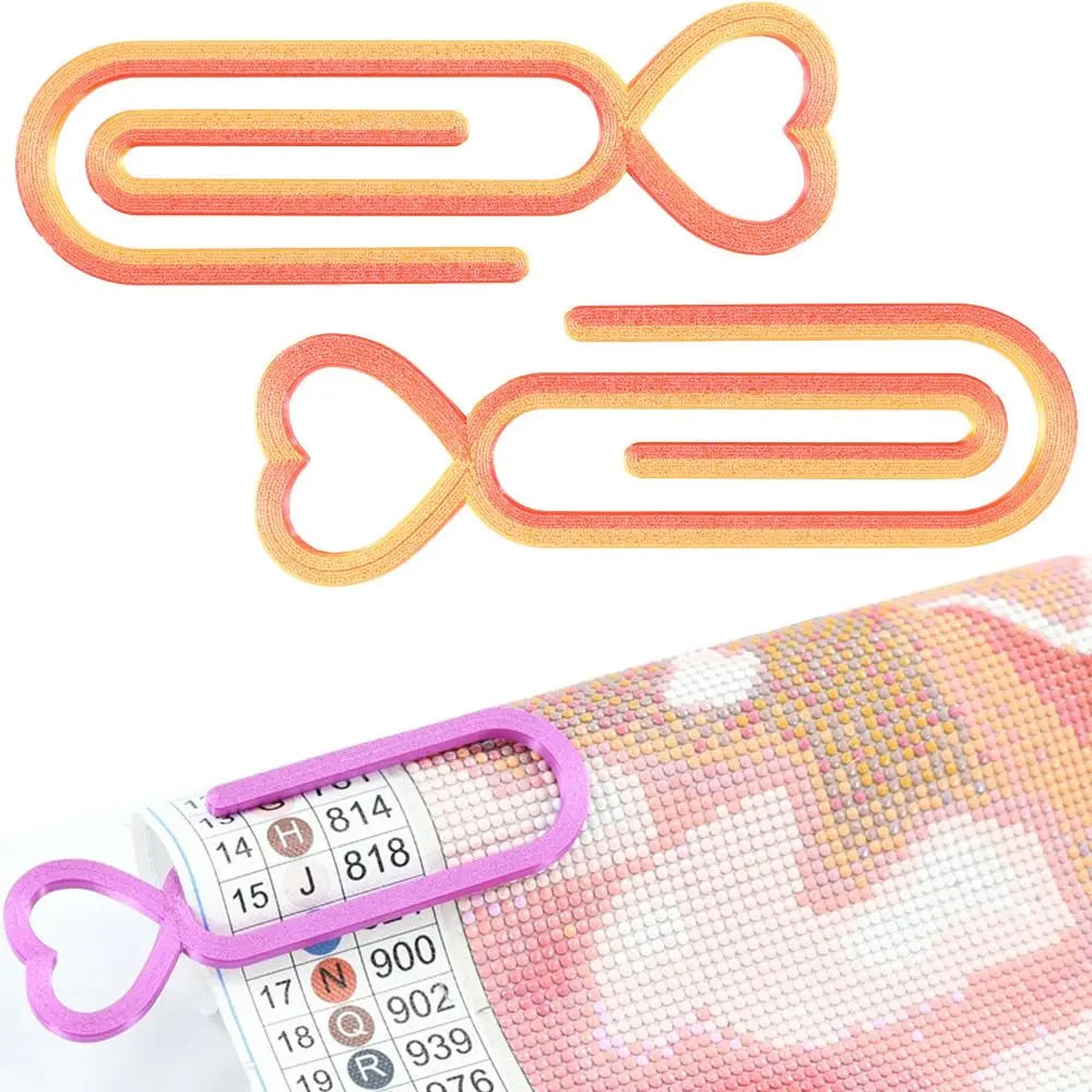 Plastic Material Diamond Painting Canvas Clip Set Heart-shaped Design Multifunction Tool Diamond Art Tools Peaceful Pleasures Health and Wellness
