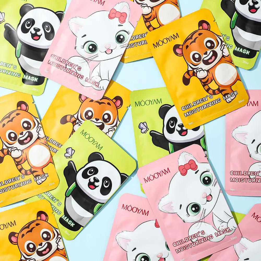 Animal Character Kids & Teens Collagen Sheet Spa Masks – Hydrating Moisturizing Face Mask Gift Set | CPNP Certified | 5 Pack Peaceful Pleasures Health and Wellness