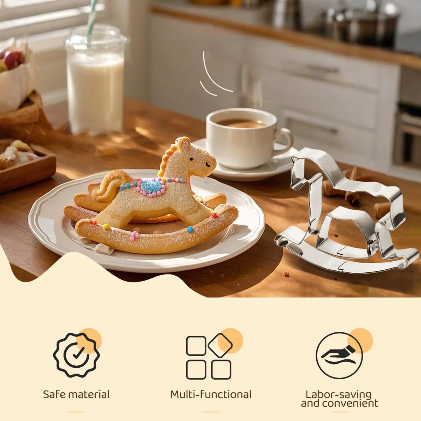 Horse-Shaped Stainless Steel Cookie Cutter | 2026 Year of Horse