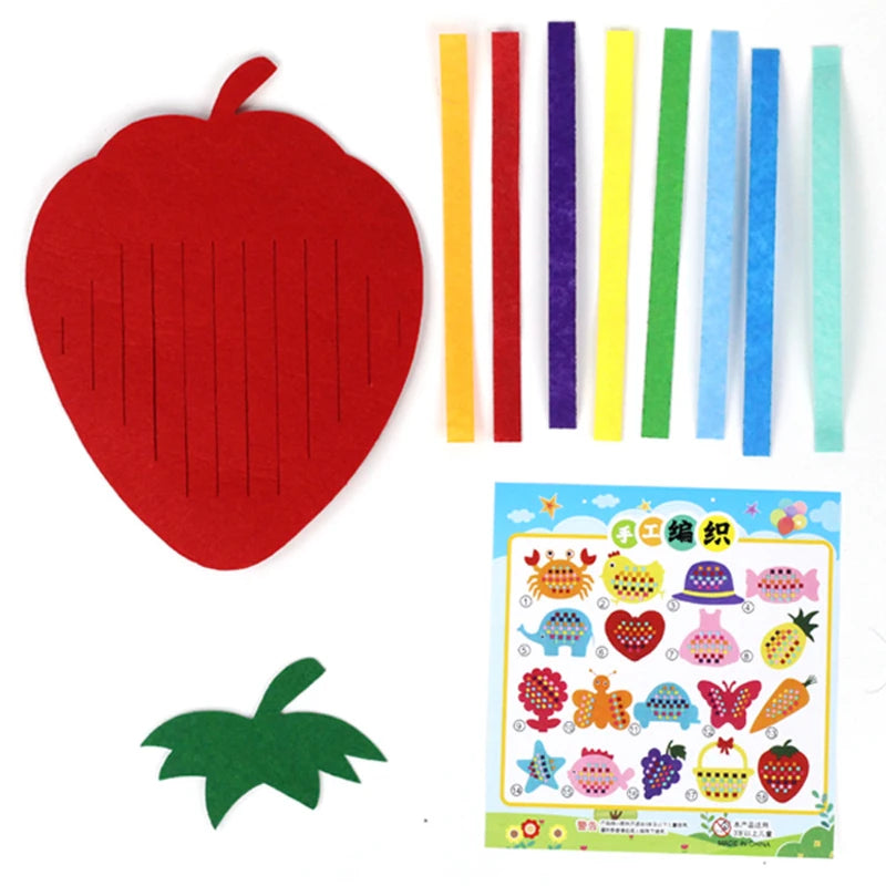 Children's Handmade Weaving Toys Cartoon Chicken Flower Fruit Fish