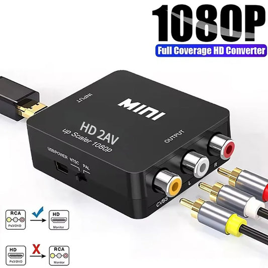 HDMI to RCA AV Converter Box 1080P CVBS NTSC PAL Compatible HDMI AV Converter Peaceful Pleasures Health and Wellness