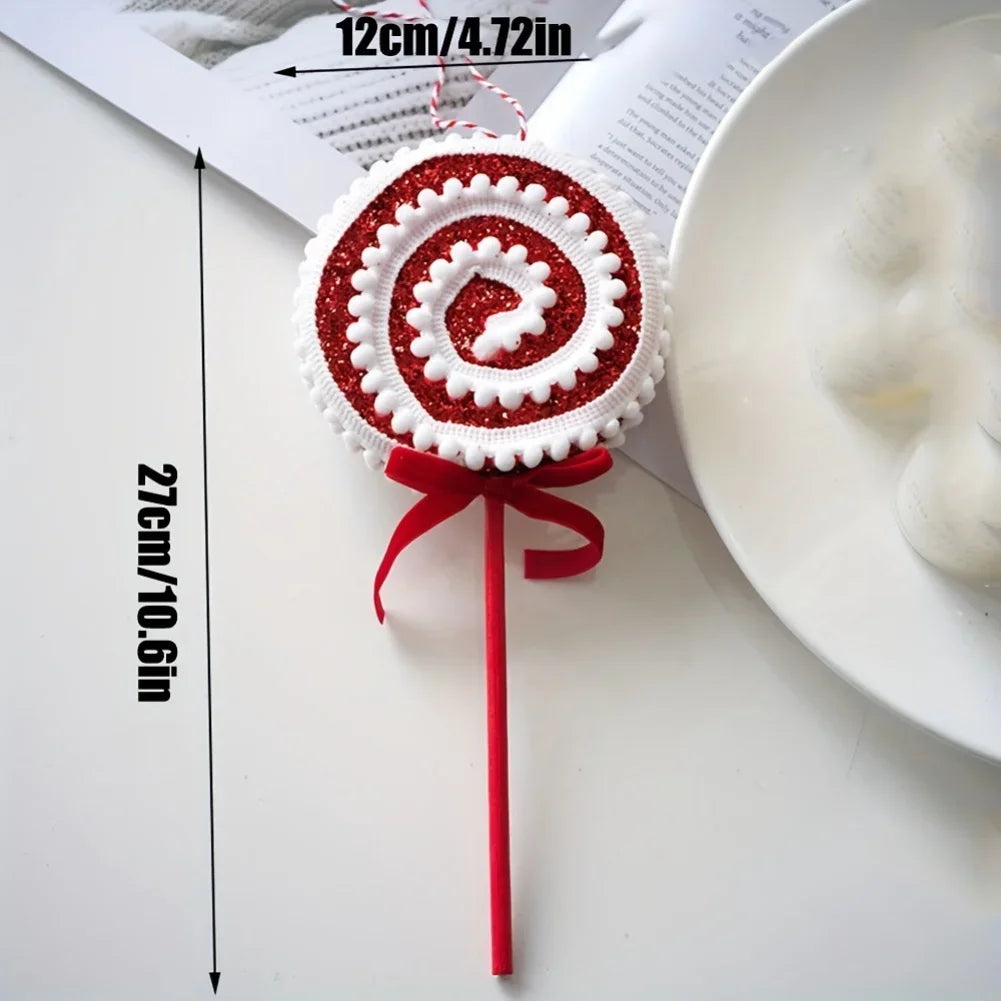 Glitter Lollipop Christmas Ornament | Sparkly Swirl Tree Decor
