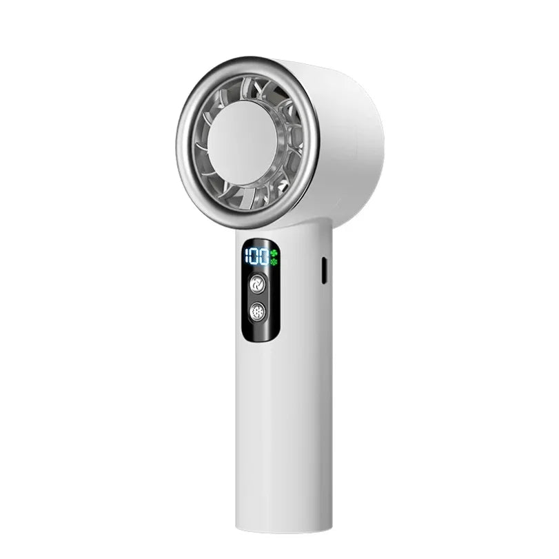 Portable Handheld Turbo Fan – Ice Cooling, 3 Speeds, USB