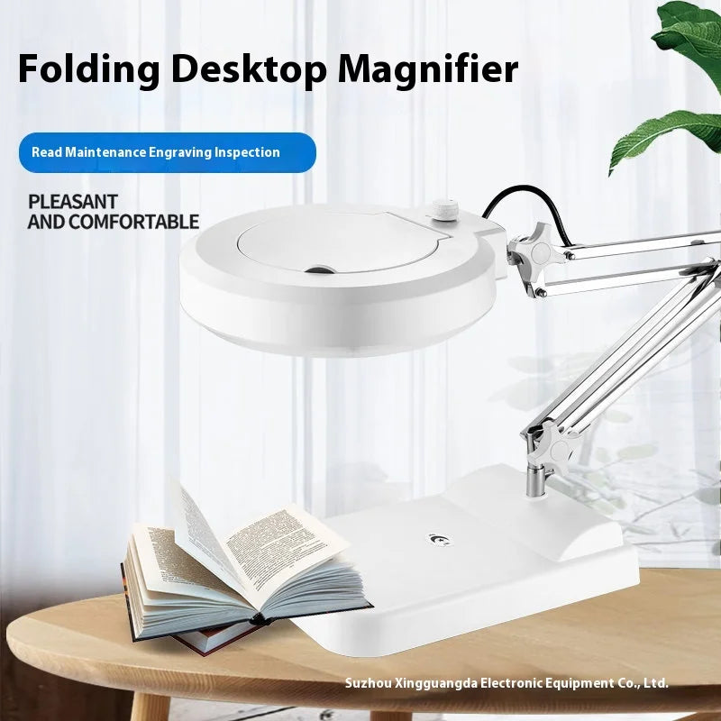 Dimming Magnifying Glass Desktop Magnifying Glass Desk Lamp 10X Magnifying Glass Peaceful Pleasures Health and Wellness