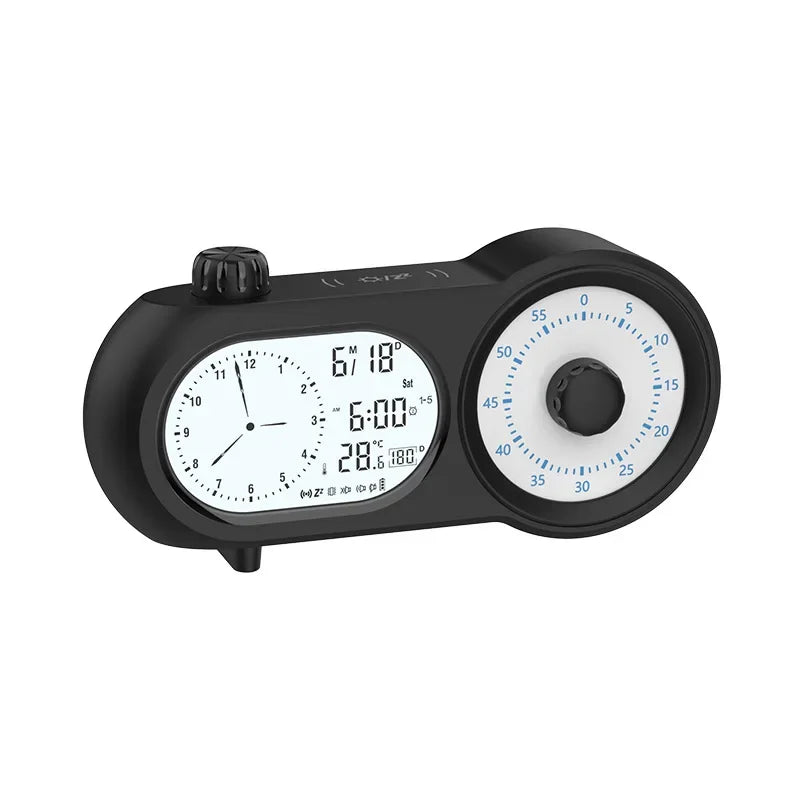 Silent LED Alarm Clock with Temperature Display | Bedside Desk
