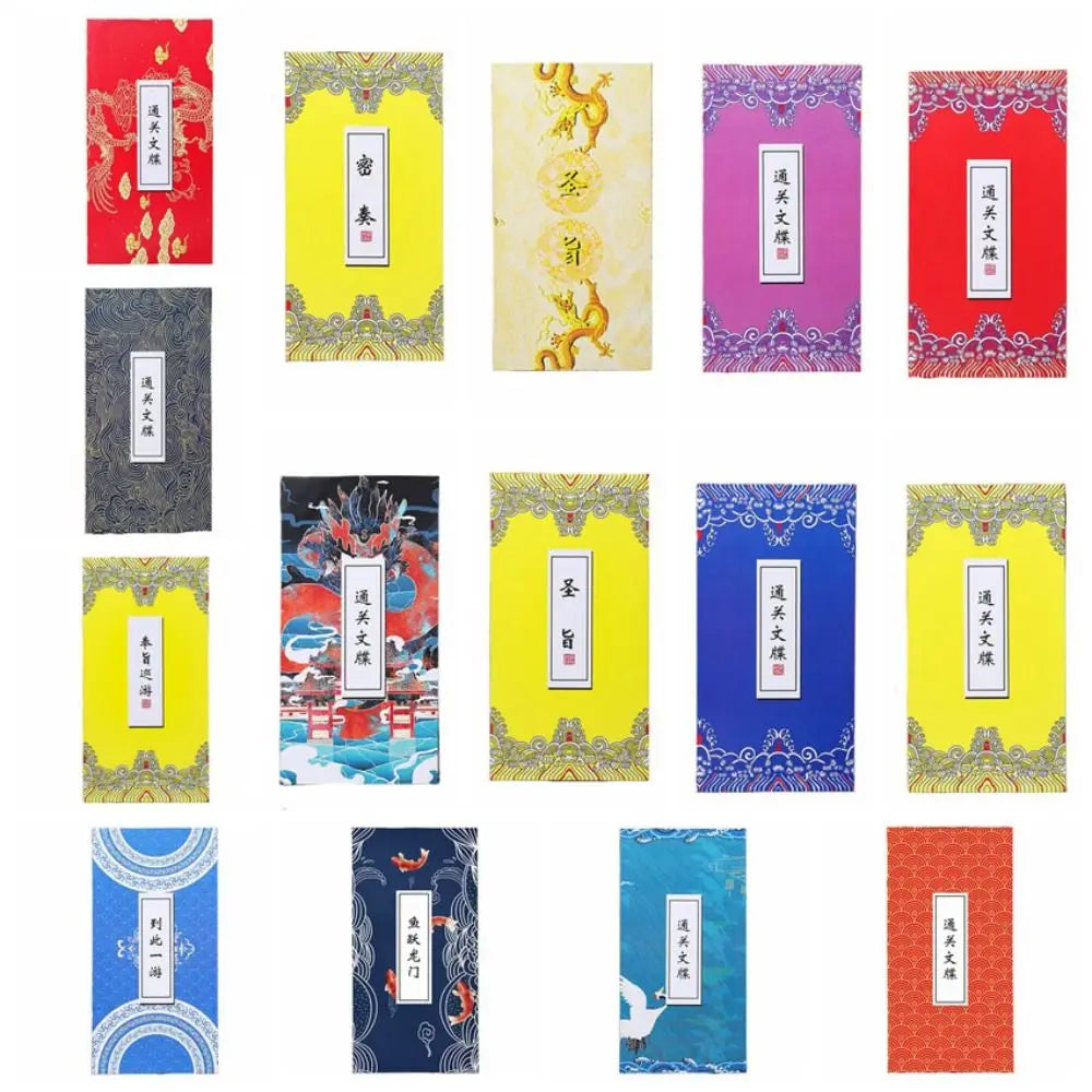 Collect Postmarks Folding Organ Notepad Blank Inner Page Chinese Style Retro Court Notebook Traveler Stationery Writing Paper Peaceful Pleasures Health and Wellness