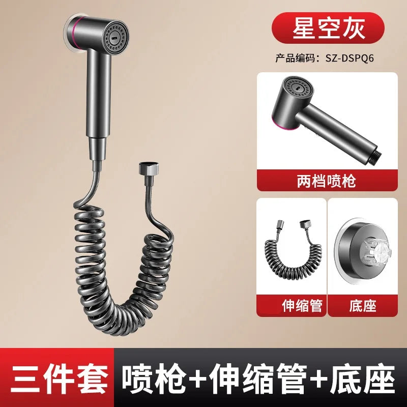 Wall-Mounted Bidet Sprayer & Double Outlet Angle Valve