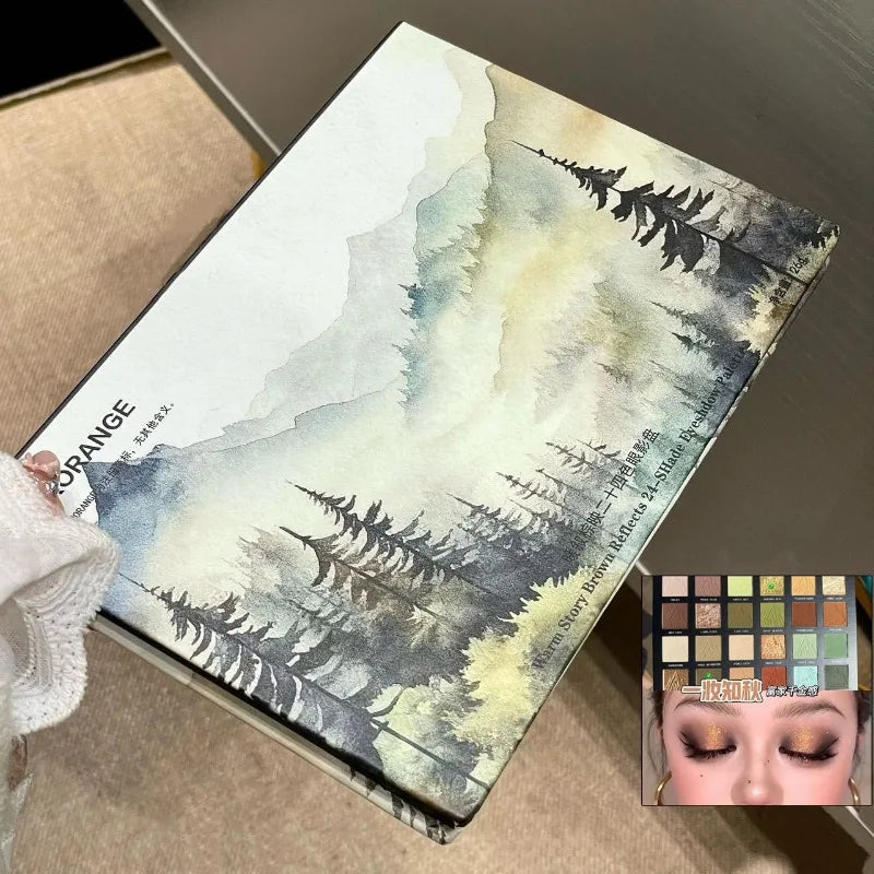 24-Shade Eyeshadow Palette | Matte Shimmer Glitter Neutrals
