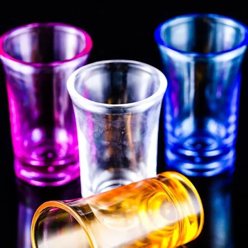 10-Pack BPA-Free 35ml Plastic Shot Glasses | Rainbow Party Cups