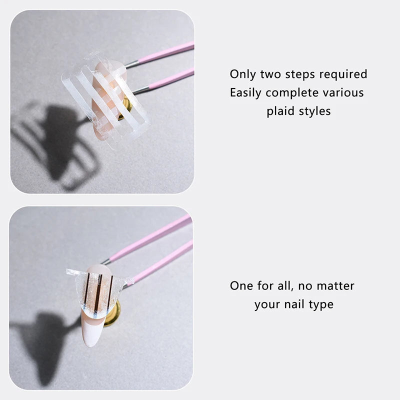 1 Sheet Transparent French Manicure Guide Stickers Strong Adhesive Nail Art Decals French Manicure DIY Stencil 3D Styling Tools Peaceful Pleasures Health and Wellness