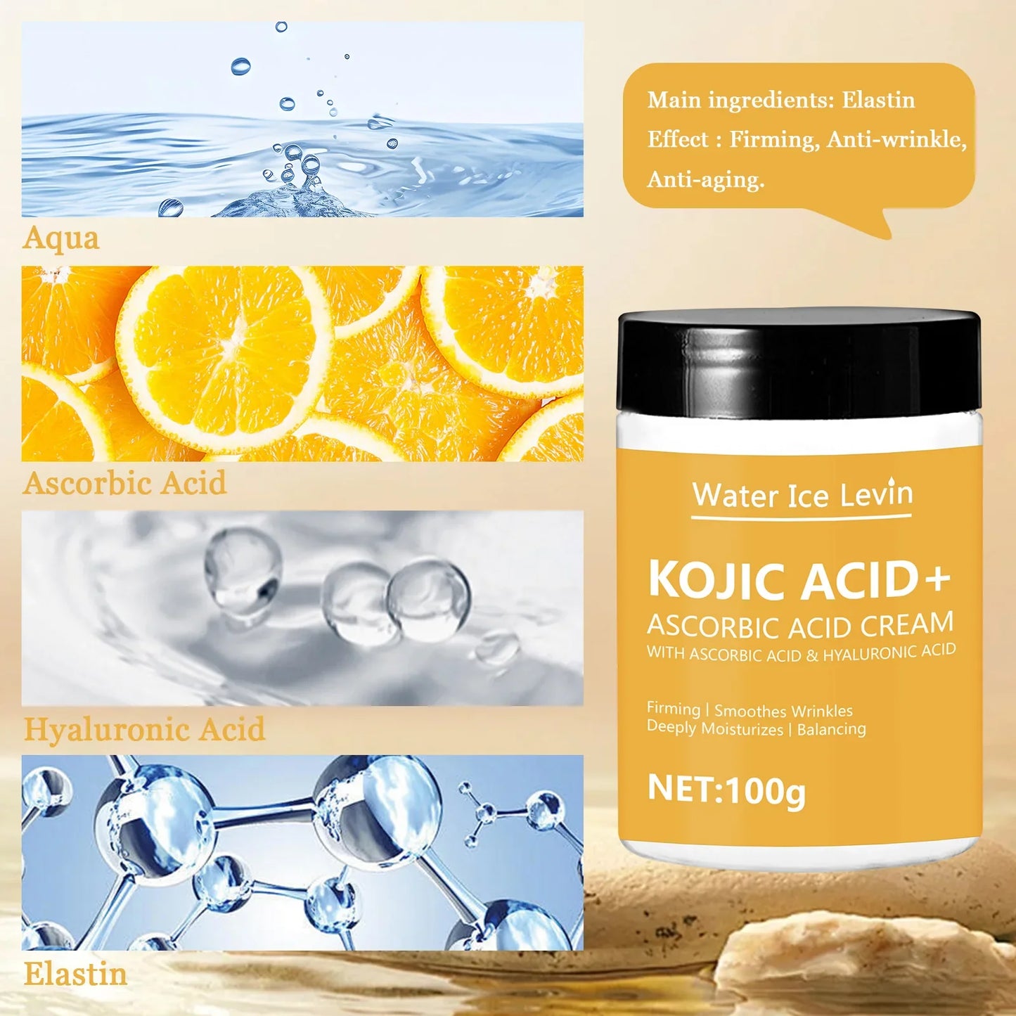 Kojic Acid & Collagen Brightening Face Cream – 100g