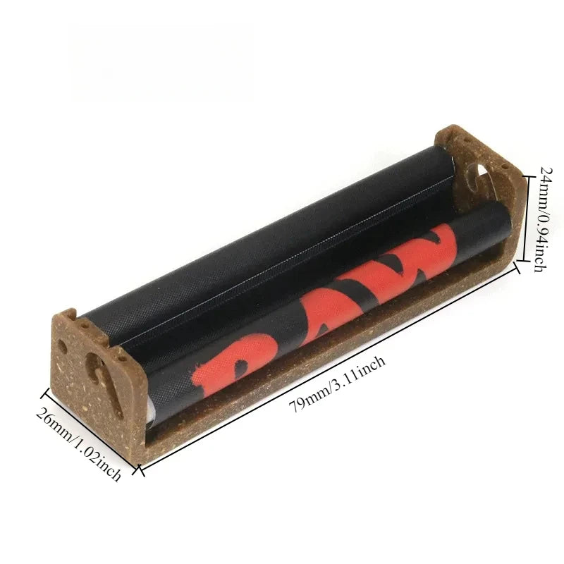 Degradable Manual Tobacco Rolling Cone Machine Portable Cigarette Holder Peaceful Pleasures Health and Wellness 70mm-black