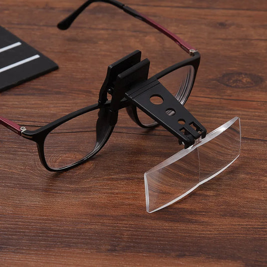 Glasses Type Magnifying Glass, Trojan Horse Type Clip Type Surgical Magnifying Glass with Three Sets of Lenses Peaceful Pleasures Health and Wellness 1.5x 2.5x 3.5x
