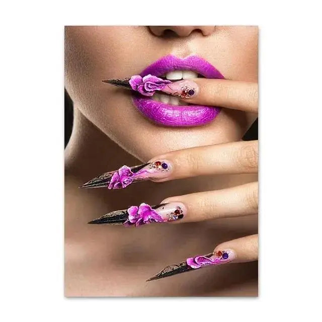 Nail Art Canvas Poster | Nordic Modern Wall Art for Salons