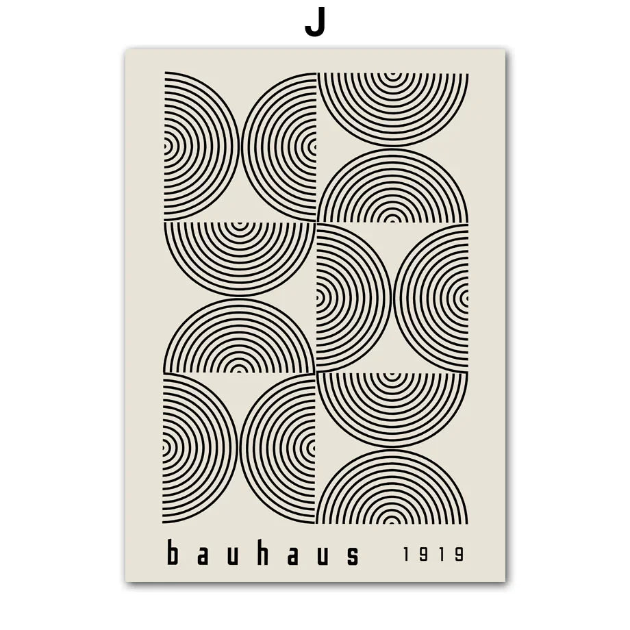 Scandinavian Bauhaus Green Color Block Canvas Wall Art Print
