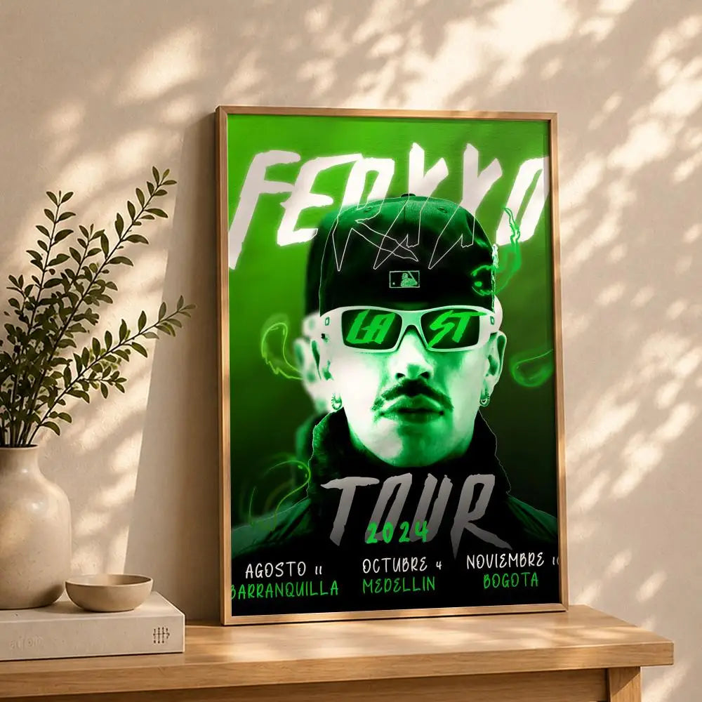 Feid Singer HD Poster – Self-Adhesive Waterproof Wall Art Music Wall Poster Peaceful Pleasures Health and Wellness