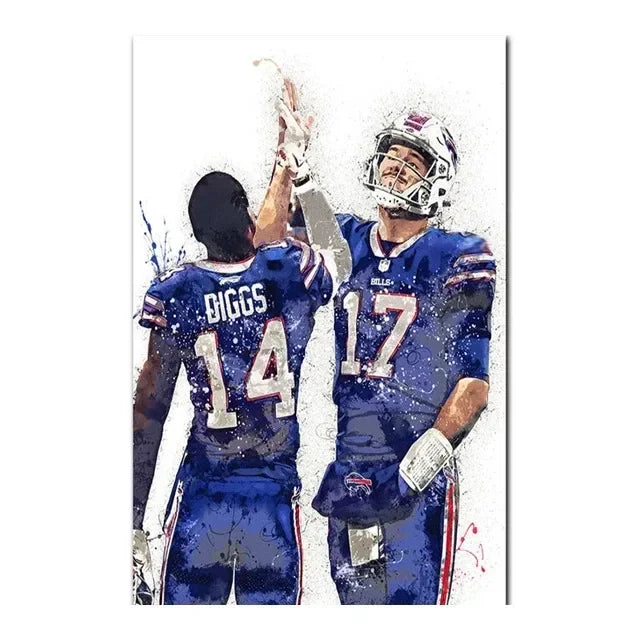 Abstract Football Athlete Canvas Print | Sports Wall Art