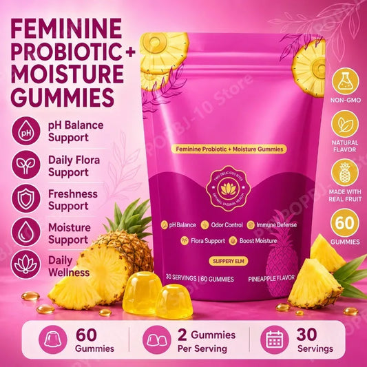 Feminine Probiotic Gummies 2B CFUs Bacillus Coagulans | 60 Count Probiotic Gummies Peaceful Pleasures Health and Wellness