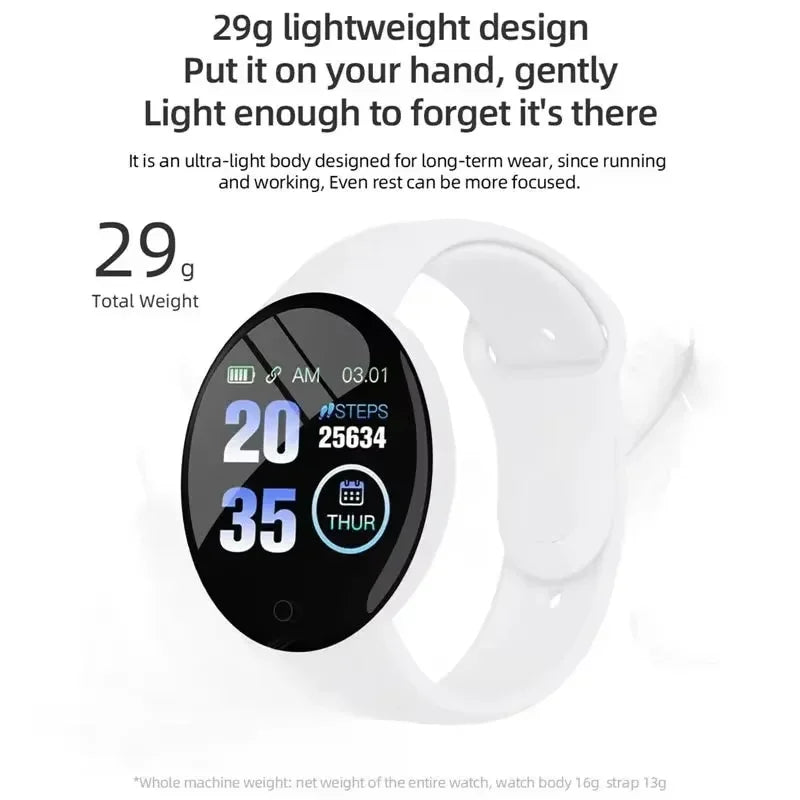D18 Smart Fitness Bracelet – Heart Rate, Sleep & Call Alerts