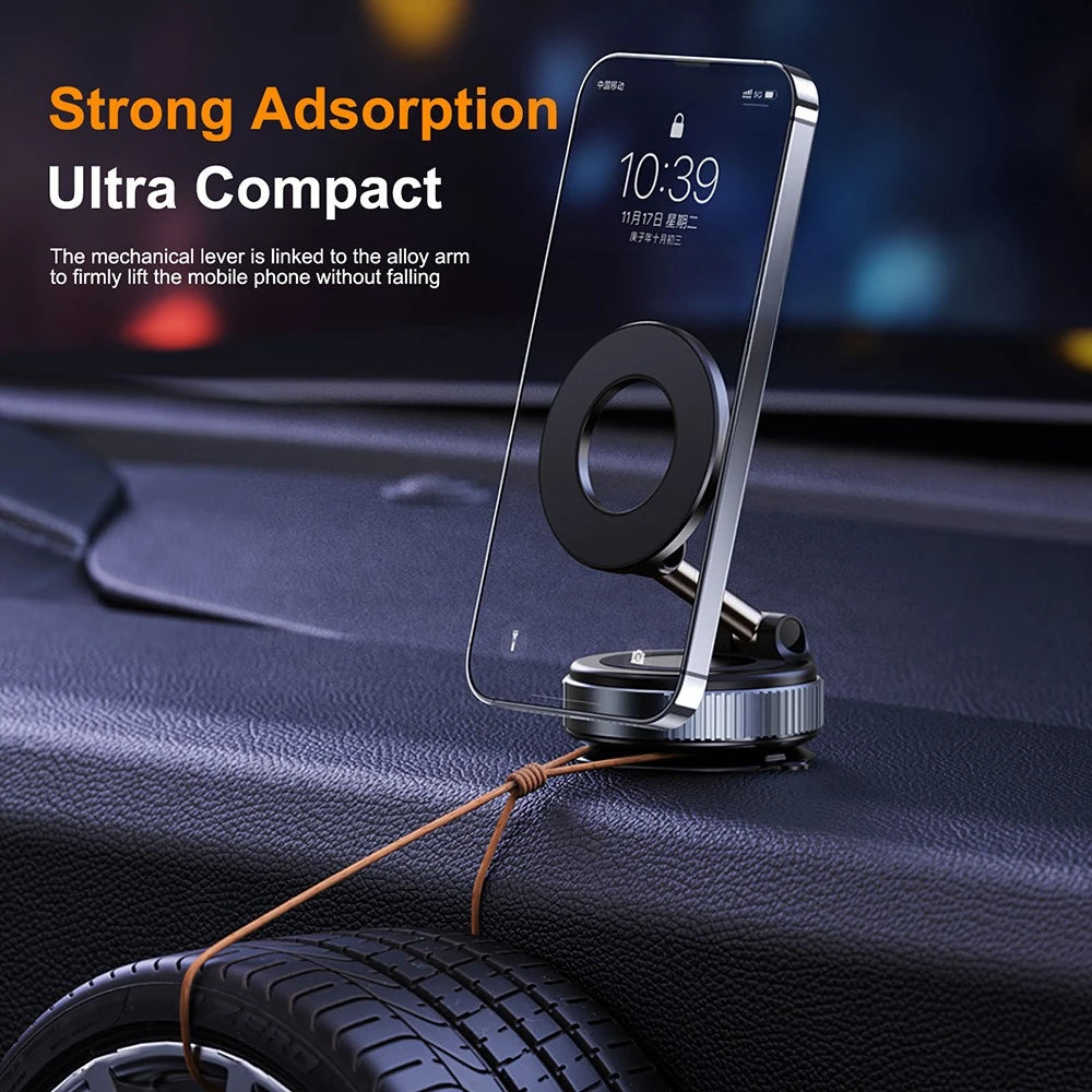 Magnetic Car Phone Holder 360° Suction Cup Dashboard Mount