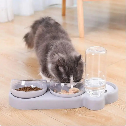 Pet Automatic Feeders 3 Bowl Water Dispenser Large-diameter Dog Basin Peaceful Pleasures Health and Wellness