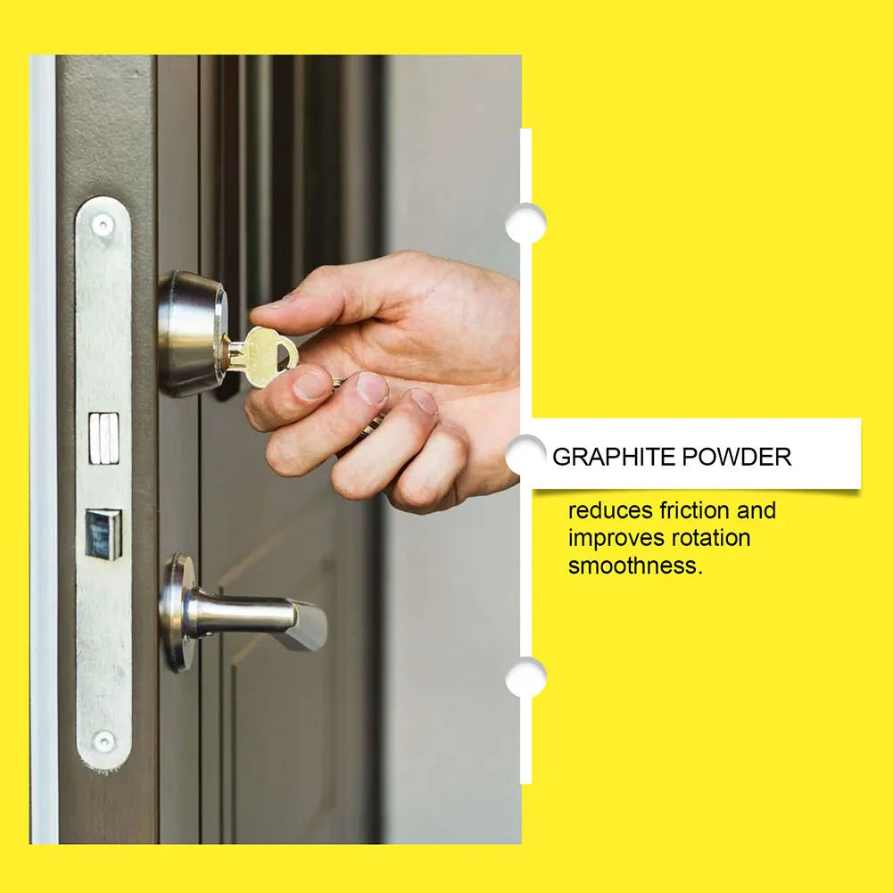 Lock Cylinder Graphites Lubricant Powder Dry Lubricant Powder For Lock Cylinder Long-Lasting Lubricant With No Dust Door Locks Peaceful Pleasures Health and Wellness