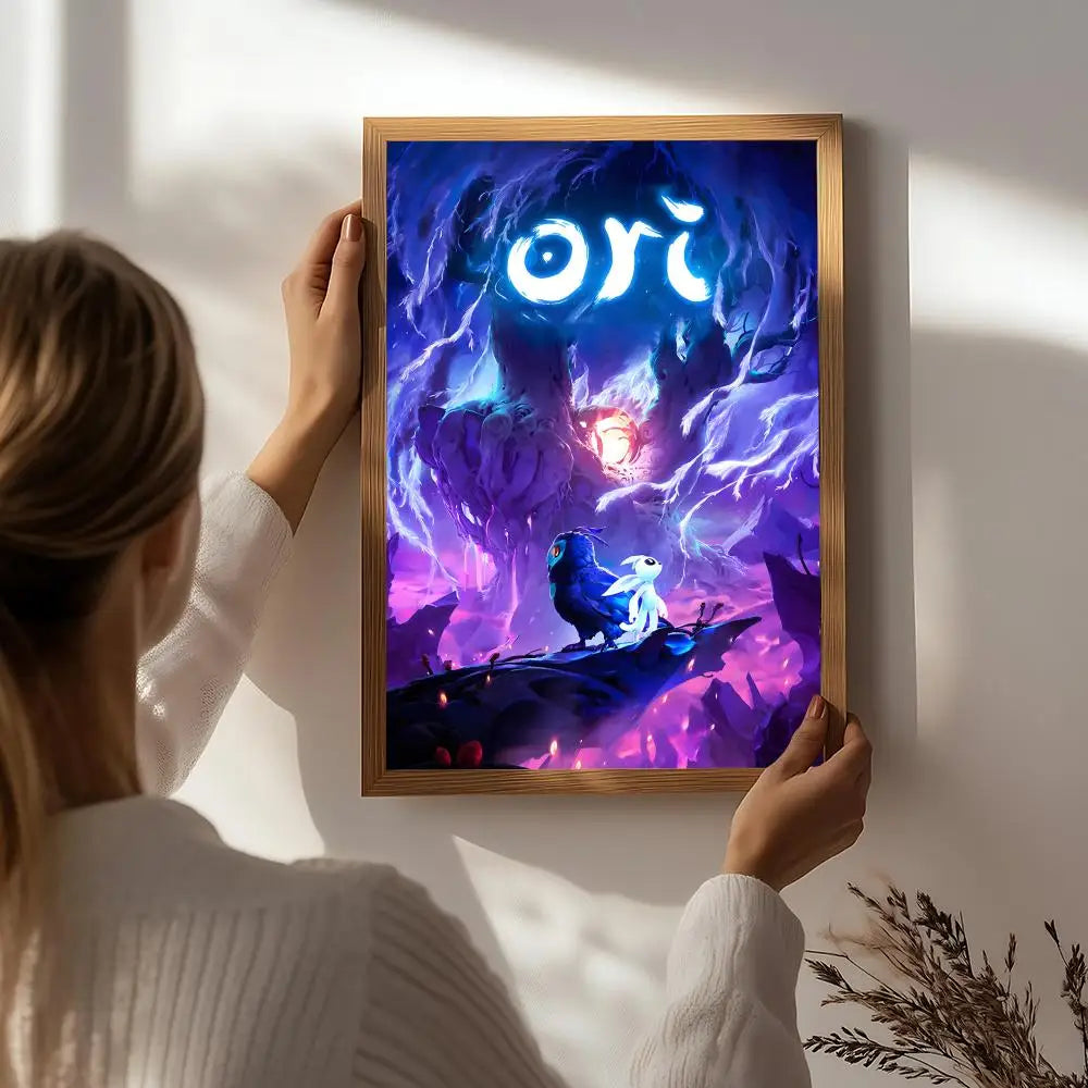 Game O-Ori HD Self-Adhesive Waterproof Wall Art Poster | Decor Wall Art Poster Peaceful Pleasures Health and Wellness White4 21X30cmNoframe