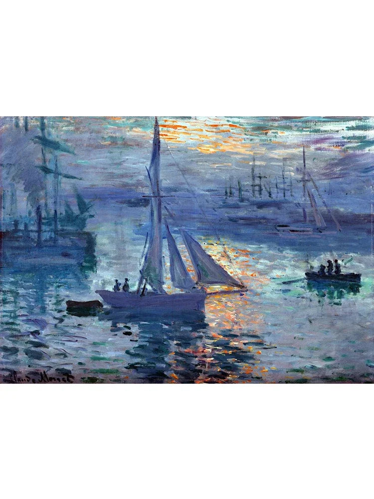 Claude Monet Canvas Wall Art – Garden & Lake Landscape Print