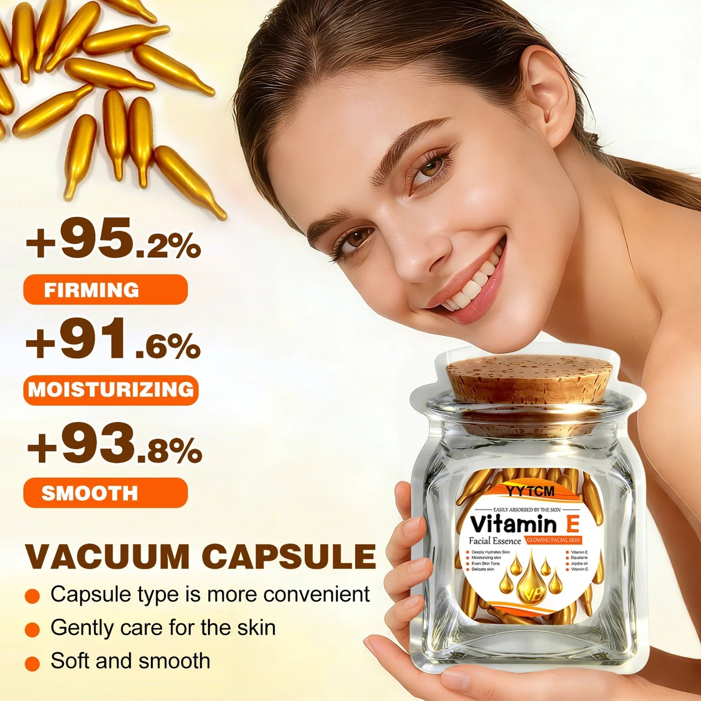 Vitamin E & Squalane Moisturizing Capsule Essence | Face Serum